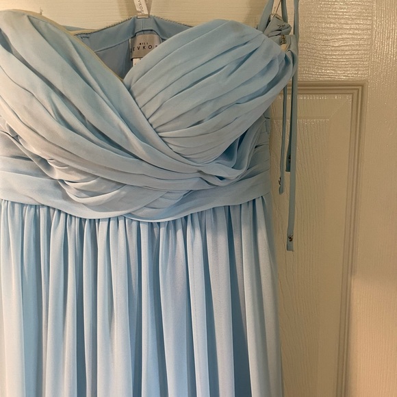 Bill Levkoff light Blue Bridesmaid Dress - Picture 3 of 12